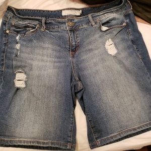 Torrid, 18, distressed bermuda shorts